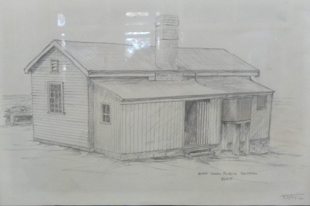 Drawing of Sans Souci Public School, 1885